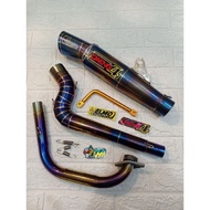 Racing exhaust daeng sai4 daeng4 gp warrior raider 150 carb belang 150 fi lc135 y15zr sonic fi