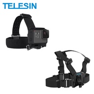 TELESIN Chest Belt Head Strap Mount Action camera mount for GoPro Hero 12 11 10 9 8 Insta360 DJI Osmo Action Camera Accessories