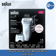 (Braun) Epilator Silk Epil 7 Hair Removal Device Se7-041 Hair Removal Machine for Women Grey/Silver