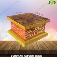 Dudukan Patung Dewa Tatakan Dewa Alas Patung Emas 5X5X3 Inch