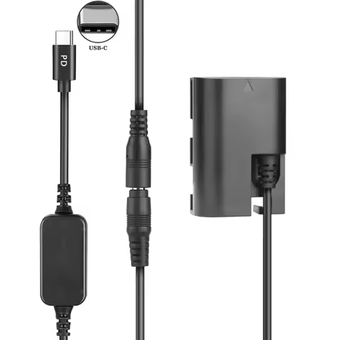 ACK-E6 PD USB-C Convertor and DR-E6 Dummy Battery DC Coupler Power Adapter Kit for Canon EOS 5DS, 5D