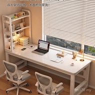Computer Desk Student J Home Desk Integrated Desk Study Double Writing Desk Bookshelf & Desktop Bedr