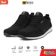 Latest men's sneakers - Wioz W 40451 Men's Sneakers, College, Work, Hangout, Sports, Black Canvas