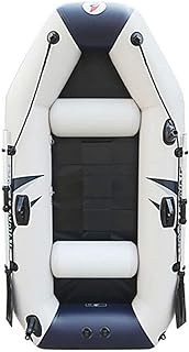 Inflatable Kayak Rowing Boats Lifeboat Inflatable Boat Canoe Fishing Boat Raft Fishing Valve Inflatable Boat Boat + Paddles + Pump Three Person (Color : White, Size : 2 people)
