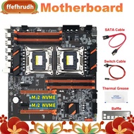 X99 Dual CPU Motherboard+SATA Cable+Switch Cable+Baffle+Thermal Grease LGA 2011 DDR4 Support 2011-V3