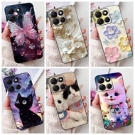 For Motorola Moto G86 Power 5G Case flower cartoons Painted Shell for MotoG86 Power  g 86 5G TPU Pro