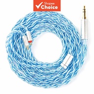 KBEAR Palm Thunder IEM Cable 4-Strand Silver-Plated for MMCX QDC HiFi Upgrade Earphone Wire  Kabel I