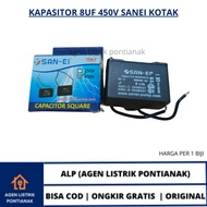 CAPACITOR 8UF 450V SANEI BOX CAPACITOR SAN-EI 8 UF MICRO 450 VOLT | WATER PUMP CAPACITOR