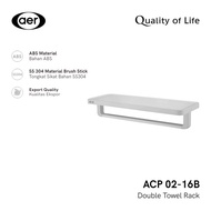 AER Bathroom Accessories Double Towel Rack ABS &amp; Aluminium Material  ACP 02-16B