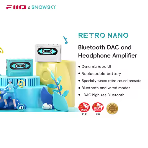 Snowsky/FiiO RETRO NANO Bluetooth DAC and Headphone Amplifier, LDAC/aptX Adaptive/aptX LL with 3.5mm