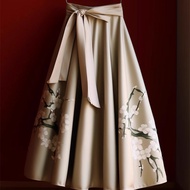 Buyers Store~National Style Improved New Chinese Design Printed A-line Skirt Horse Face Skirt 【OC】