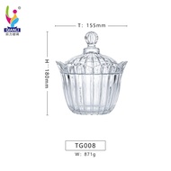 tempat kue lebaran//toples kaca kristal