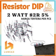 R resistor 2w 2Watt 82R 82 Ohm 82R 82Ohm 2 watt tolerance 5% 82R