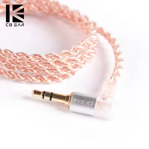 KBEAR 4 Core Copper Upgrade Wired Earphone Cable 2PIN/QDC/MMCX/TFZ Earbuds Connector for KBEAR KZ ZS