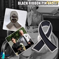 AINTP Black Ribbon Pin, Awareness Melanoma Cancer Funeral Ribbon Badge Brooch, Simple Breast Cancer 