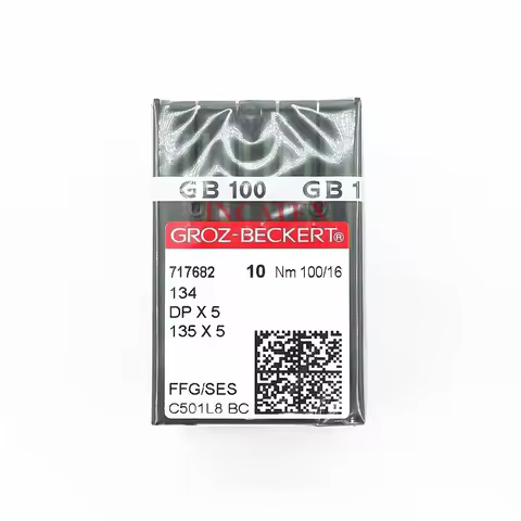 100 Pcs Genuine Groz Beckert Sewing Needle 134 DPX5 135X5 FFG/SES Nm 75/11 80/12 90/14 100/16 For In