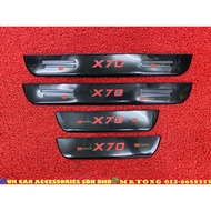 Proton x70 side sill plate door step side step window step carbon look stainless steel READY STOCK 