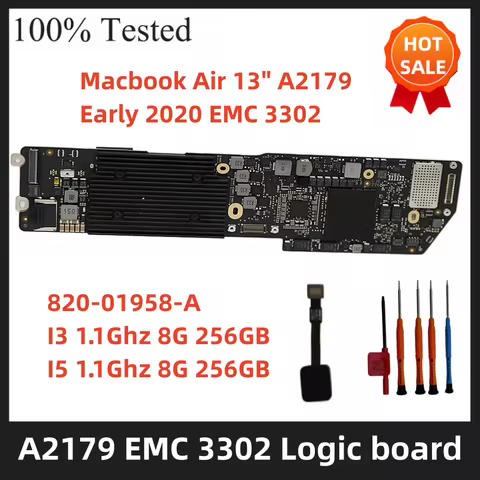 A2179 motherboard for Macbook air retina A2179 early 2020 EMC 3302 820-01958-A Logic Board Mainboard