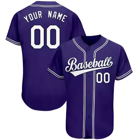 Custom Baseball Jersey Sublimation Printing Process Men's Baseball Shirt Breathable Soft Short Sleev