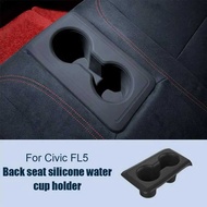 Holder Insert For Type R FL5 Rear Seat Leakproof Silicone Center Console Cup Stand Car Interior Acce