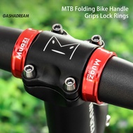 gashadream   1 Pair Handlebar Fixing Rings CNC Process Anodizing Fixing Aluminum Alloy MTB Folding Bike Handle Grips Lock Rings Bike Parts