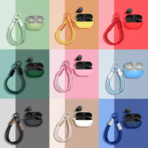 Fashion Rope Case for Sony WF-1000XM5 Protective Case Soft Silicone Shell For Women Men Headphone Ba