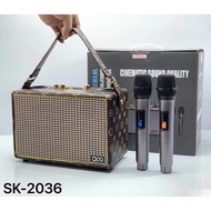 { SALE GIÁ SỐC } Loa Karaoke Xách Tay Qixi SK-2036-Loa Karaoke Gia Đình Du Lịch Bluetooth 5.0 Cắm Tr