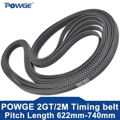 POWGE 2M 2GT Timing Belt Lp=622 630 634 640 650 656 660 670 676 686 690 696 700 702 710 724 726 730 
