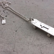 MIH 金工首飾 | 滑板純銀項鍊-輪子可轉動 skateboard necklace