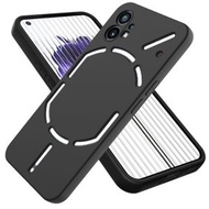 全城熱賣 - 適用於Nothing Phone 1 純色液態硅膠手機保護殼（黑色）