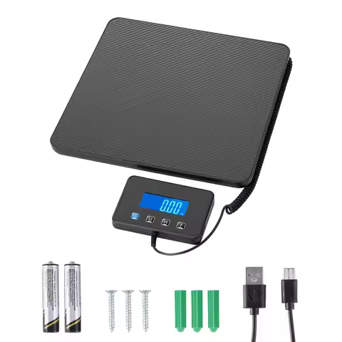 SucceBuy 440LBS Digital Postal Scale 0.35oz/3.5oz Dual Accuracy Commercial Weight Scale with Hold/Ta