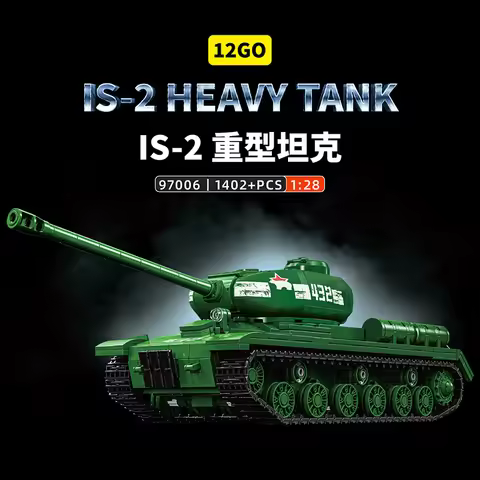 NEW Classic Heavy Tank KV-2 Bricks MOC Set WW2 IS-2 Panzer Building Blocks Model War Military Cars C