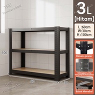 Furniture Rak Besi Susun Rak Besi Siku 5 Susun Rak Gudang Rak Penyimpanan Rak Barang 40x120x180CM