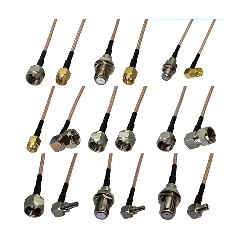 RG316 F to SMA RP SMA CRC9 TS9 Male Plug & Female Jack Straight & Right Angle Coaxial Connector Pigt