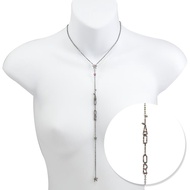 Christian Dior CD LOGO 彩鑽星星墜飾造型長項鍊.銀