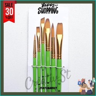 V-Tec Vtec Painting Brush Set A0278 Artist Brush Round Flat Filbert Angular