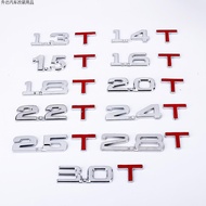 Car 3D metal car sticker creative modification displacement tail 1.8T2.0T3.0T V6 4WD