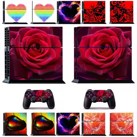 Rose Love 3351 Vinyl Skin Sticker for Sony PS4 PlayStation 4 and 2 controller Skins Stickers