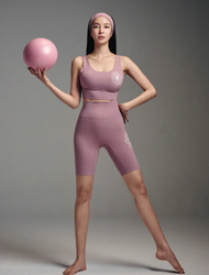 Mardi Mercredi - Mardi BEURRE ULTIMATE biker leggings theflower PINK M -平行進口