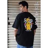 OVERSIZED CHILLHOOD HAUGHTY BEAR (BLACK) COTTON JERSEY TSHIRT