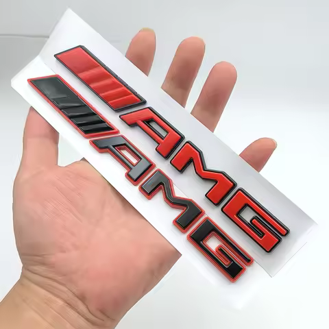 1pcs 3D ABS Logo AMG Emblem Letters Sticker Car Badge for Mercedes Benz Brabus A B C E S CLA CLS GLC