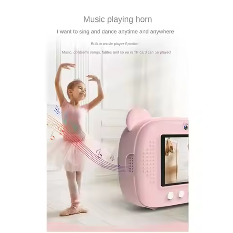 Kids Instant Print Camera Thermal Printing Photo Printer Kid's Digital Video Camera With Thermal Pap