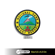 National Park Mount Merapi Computer Embroidery Patch | Adventure patch