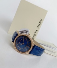 Anne Klein 3688RGNV Blue Leather Watch for Women