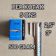 [PER BOX] WHITE CONCRETE NAILS SAR 2.5" 3" 500 GRAMS 5 OZ SAR CONCRETE NAILS