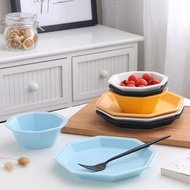 European-Style Household Ceramic Breakfast Flat Plate Deep Plate Round Plate Dish Plate Food Plate I