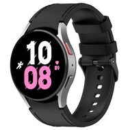 全城熱賣 - 適用於三星 Galaxy Watch 6 硅膠貼皮黑扣錶帶（黑色）