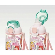 One-Push Straw Bottle Water Bottle 630ml Transparent PSHPO6 Disney Princess