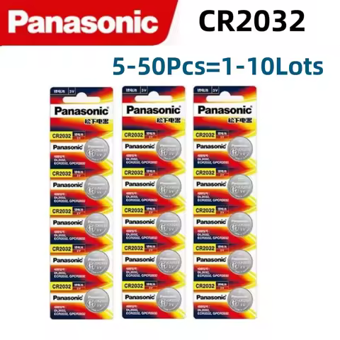 5-50pcs Original PANASONIC CR2032 CR 2032 3V Lithium Battery For Watch Calculator Clock Remote Contr