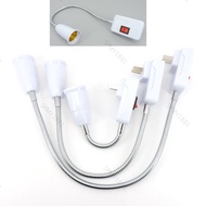 Flexible 23-53cm AC 110V 220V US PLUG E27 Socket holder Lamp Bulb base night light Socket Extension 